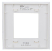 SKANDY Рамка 1-местная SK-F21W стекло арктический белый (SK-M12-G-K01) Рамка
