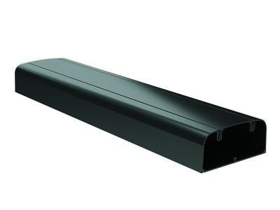 Короб 110х50мм с фронтальной крышкой, черный (01050A) Короб с фронтальной крышкой