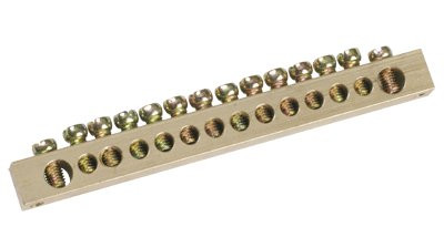 Шина PEN "земля-ноль" 6х9мм 10/2 (YNN11-10-100) Шина на DIN-рейку