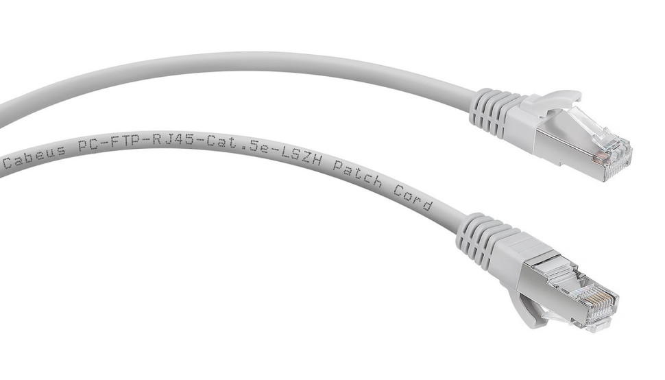 PC-FTP-RJ45-Cat.5e-1m-LSZH (8870c), серый Патч-корд медный