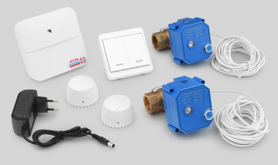 ИПРо "Протечек.НЕТ" ПРОФИ врезной 1/2, GSM+Wi-Fi комплект Система контроля протечек воды