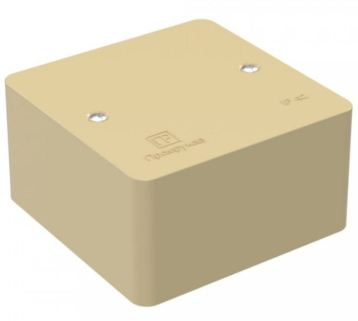Коробка огнестойкая для кабель-канала Е15-Е120 RAL1001 85х85х45 (40-0460-1001-FR6.0-6) (Промрукав) Коробка огнестойкая