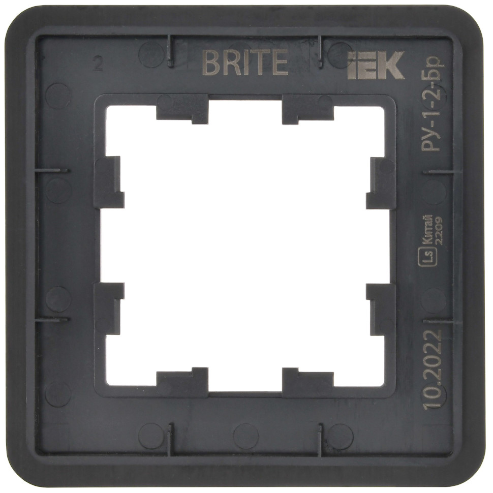 Рамка 1-местная РУ-1-1-Бр металл черный RE AL BRITE (BR-M12-M-21-K02) Рамка 1-местная