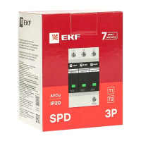 Т1+Т2; Iimp-12,5kA; In-20kA; Uc-275В; 3+0 (OV12-3-503) Устройство защиты от импульсных перенапряжений