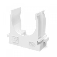 Крепеж-клипса для труб для прямого монтажа белая в п/э D20 (PR13.02562) Крепление для труб