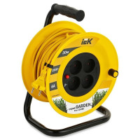 Удлинитель на катушке УК30 4 места без заземления с термозащитой 2х0,75мм2 30м Garden (WKP23-06-04-30) Удлинитель на катушке с термозащитой