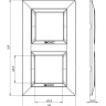 Рамка из металла 2 поста 4 модуля, Avanti, темно-серая (4403854) Рамка