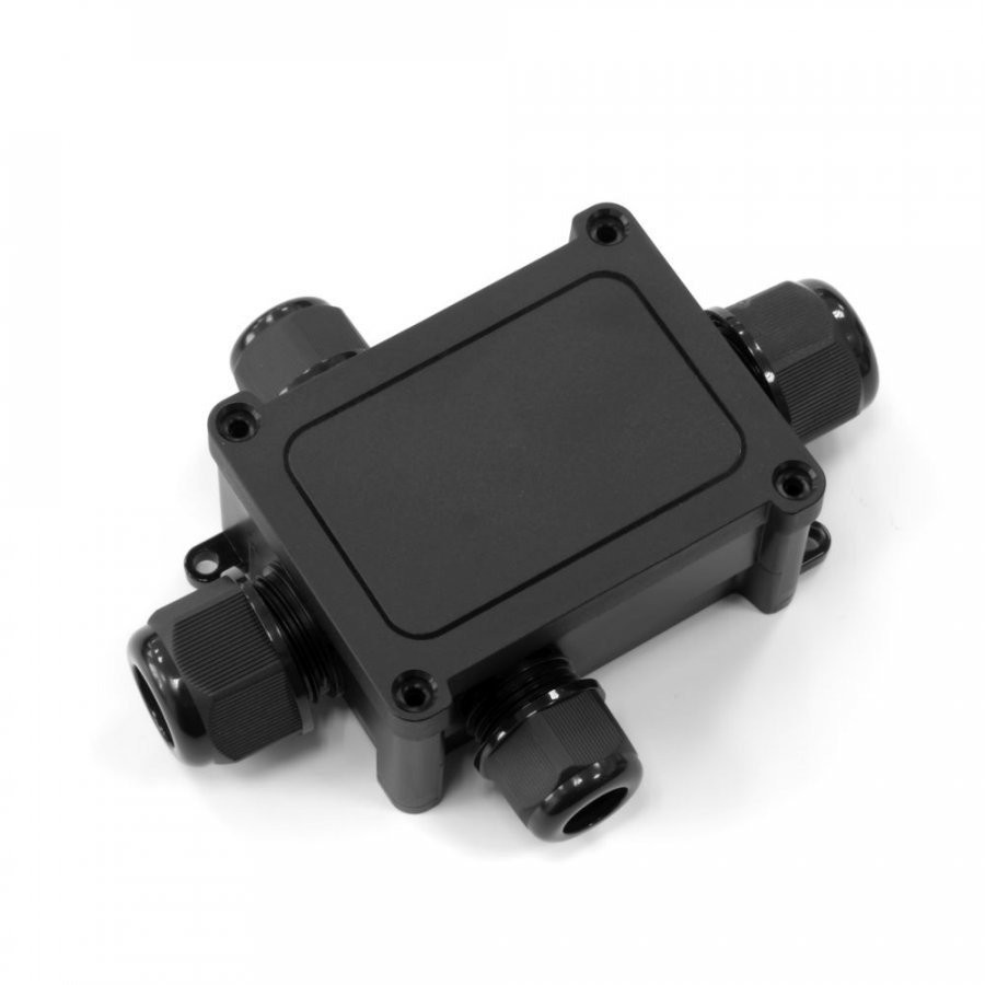 Коробка распределительная 4-вводная, IP68, ПА66, 40А, 450В, D5-14мм черная (PR08.13149) Коробка распределительная