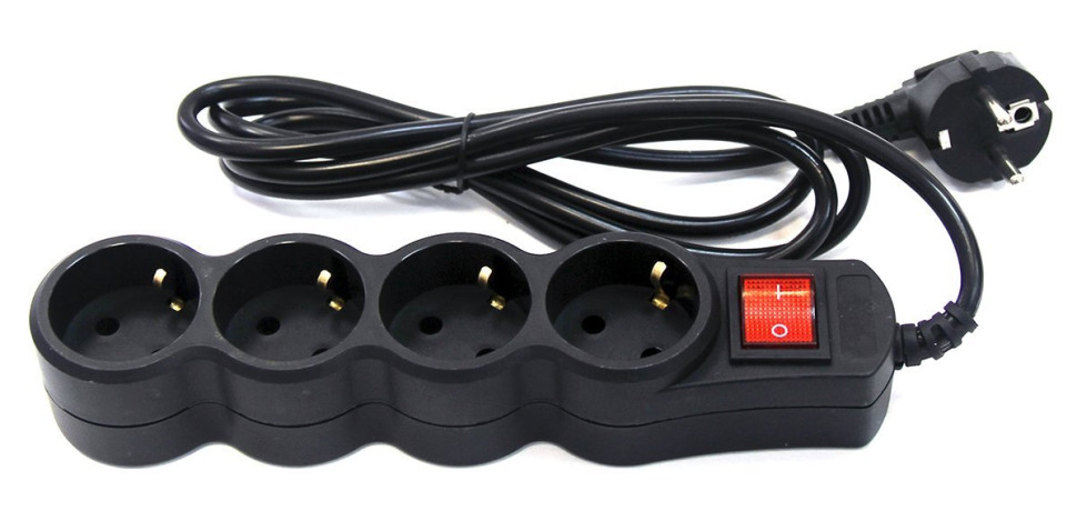 SP4B-150 Сетевой фильтр 4 розетки, 5м, черный
