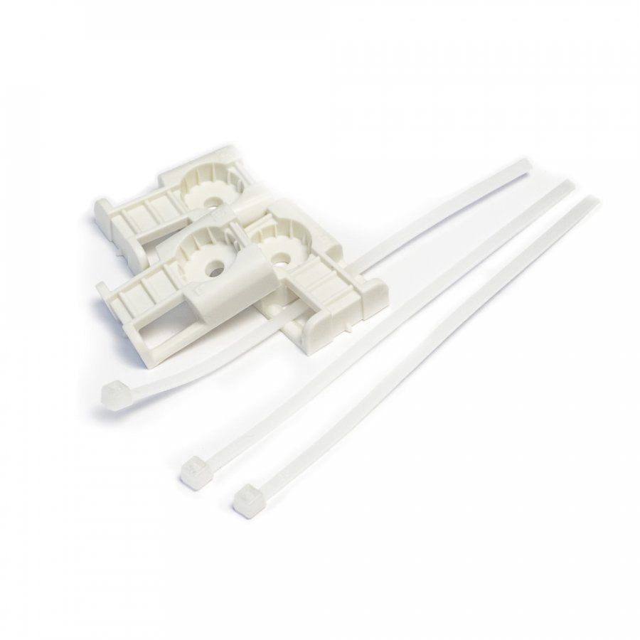 Комплект крепления площадка для прямого монтажа белая со стяжкой 2,5х100 мм (100 шт) (PR13.02512) Комплект крепления площадка для прямого монтажа