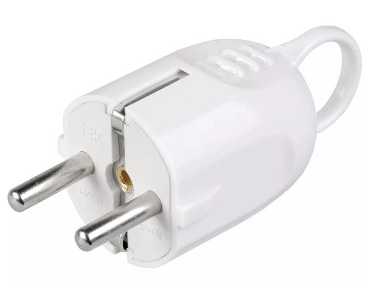 Вилка разборная угловая ВПу12-01-Ст с з/к с кольцом белая (EVP12-16-01-K01) Вилка разборная угловая