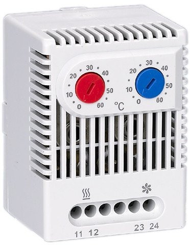 Термостат двухканальный УККт 0...+60°C NO+NC (YCE-DTNO-NC-60) Термостат двухканальный