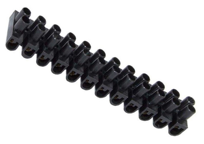 ЗВИ-80 6-25 мм² 12пар 100°С черный TDM (SQ0510-0038) Зажим винтовой