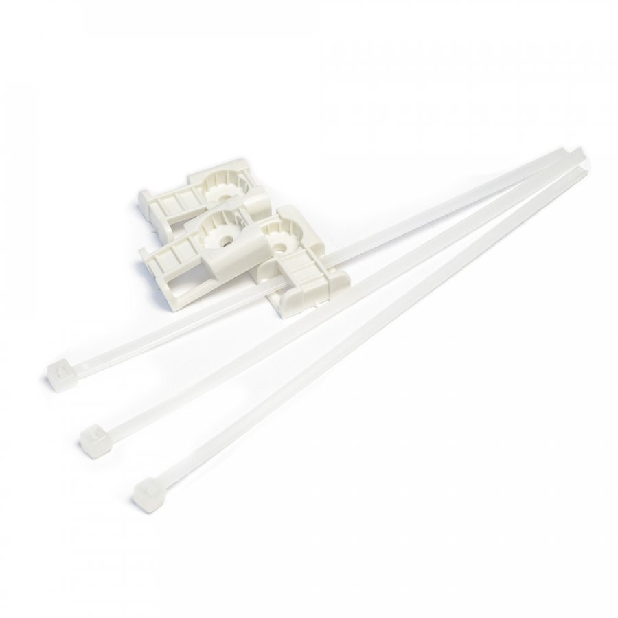 Комплект крепления площадка для прямого монтажа белая со стяжкой 3,6х150 мм (100 шт) (PR13.02514) Комплект крепления площадка для прямого монтажа