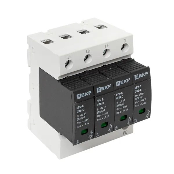 ОПВ-C/4P In 20кА 440В (opv-c4) Ограничитель импульсных напряжений