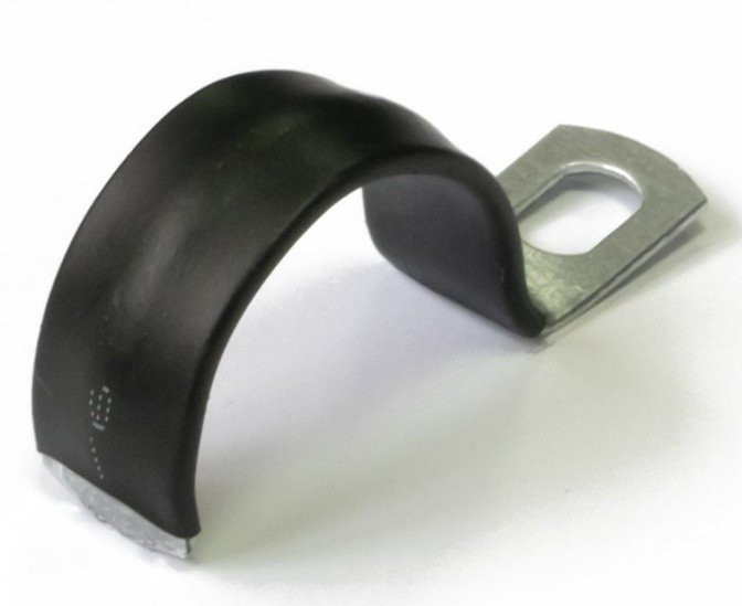 Скоба металлическая однолапковая с полимерным покрытием СМО-П 25-26 (100 шт) (PR08.6010) Скоба металлическая однолапковая