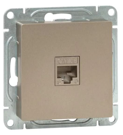 Механизм розетки RJ45 (cat5), шампань Эпика (UP1-SOC-RJ45-5) Механизм розетки RJ45