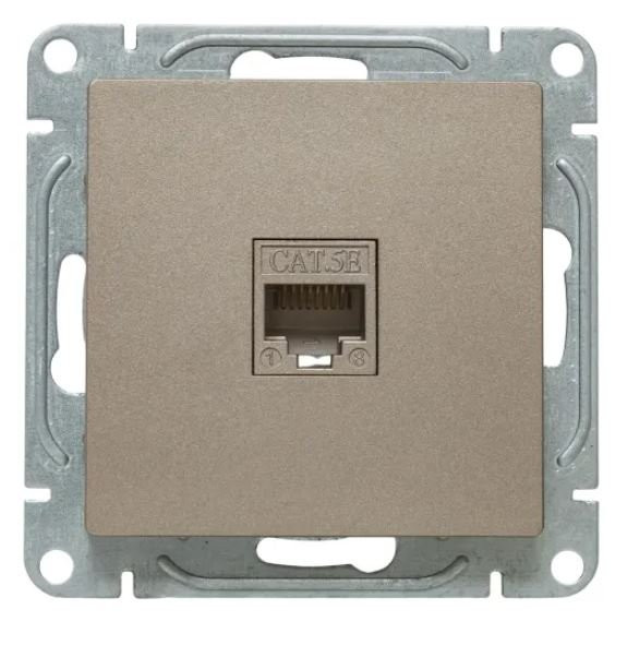 Механизм розетки RJ45 (cat5), шампань Эпика (UP1-SOC-RJ45-5) Механизм розетки RJ45