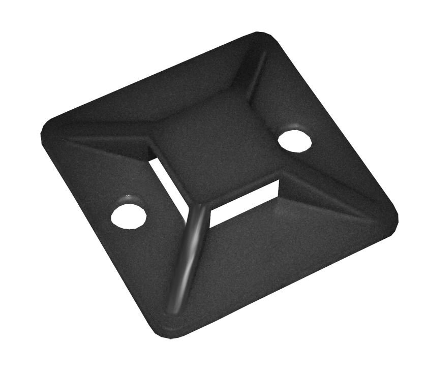 Площадка самоклеящаяся 25х25 под хомуты черная (100 шт) (UHP31-25-100) Площадка самоклеящаяся под хомуты