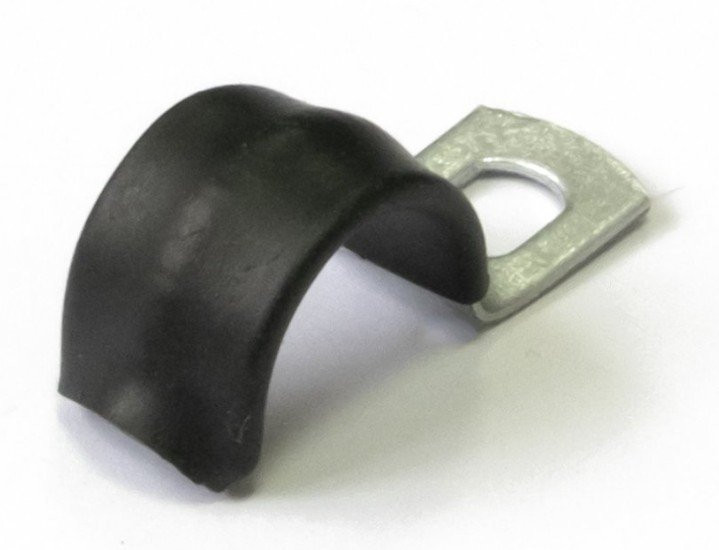 Скоба металлическая однолапковая с полимерным покрытием СМО-П 12-13 (100 шт) (PR08.12349) Скоба металлическая однолапковая