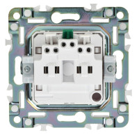 SKANDY Розетка 1-местна SK-R04W с заземлением с защитными шторками скрытой установки 16А арктический белый (SK-R14-16-K01) Розетка с защитными шторками