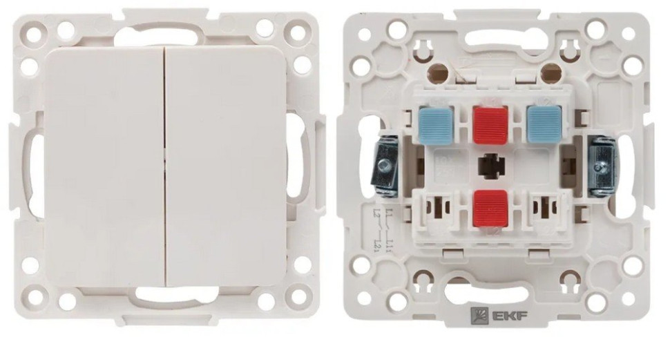 Стокгольм Механизм Выключателя 2-кл. 10А (EYV10-123-10) Механизм Выключателя 2-кл. 10А