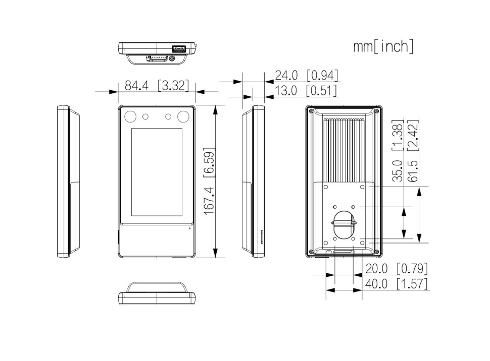 DHI-ASI6214D-W Терминал учета рабочего времени
