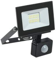 Прожектор светодиодный с датчиком движения СДО 06-20Д IP54 6500K черный (LPDO602-20-65-K02) Прожектор светодиодный