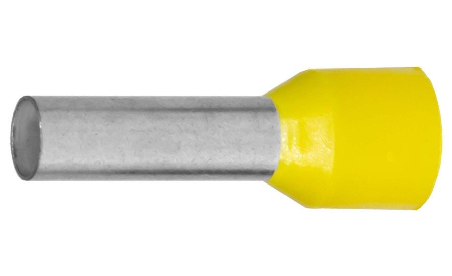 Наконечник-гильза НШВИ 6-18, желтый (100 шт) (IF6-18YW) Наконечник-гильза с изолированным фланцем