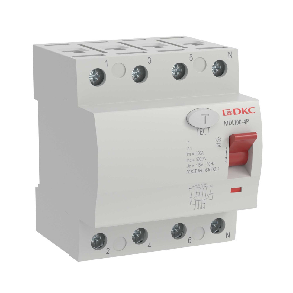 YON MAX MDL100 ВДТ 4P 300mA 80A AC (MDL100-4P4-80-AC) Выключатель дифференциального тока (УЗО)