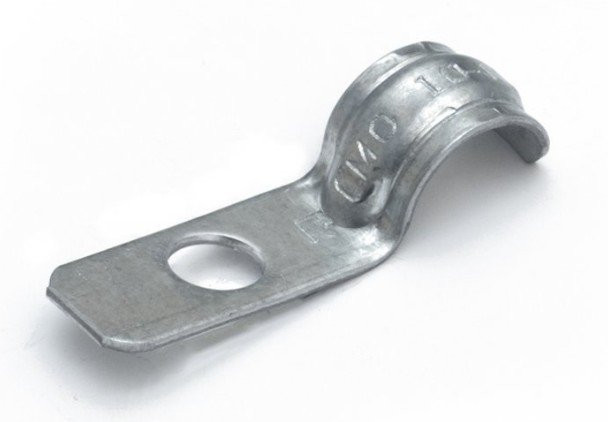 Скоба металлическая однолапковая усиленная противопожарная СМОУ d10-11 мм отв. d 6,5 мм (100 шт) (PR13.02421) Скоба металлическая