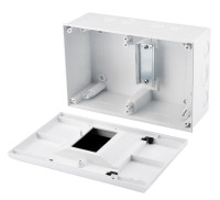 Бокс пластиковый ЩРН-П-4 IP41 белый, навесной, черная прозрачная дверь. KRANZ (KR-11-0304) Корпус пластиковый