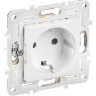 SKANDY Розетка 1-местная SK-R05W с заземлением без защитных шторок скрытой установки 16А арктический белый (SK-R11-16-K01) Розетка без защитных шторок