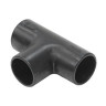 Тройник (2 част.) для труб D20, чёрный (25шт) (41320-BL) Тройник для труб