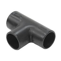 Тройник (2 част.) для труб D20, чёрный (25шт) (41320-BL) Тройник для труб