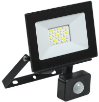 Прожектор светодиодный с датчиком движения СДО 06-30Д IP54 6500K черный (LPDO602-30-65-K02) Прожектор светодиодный