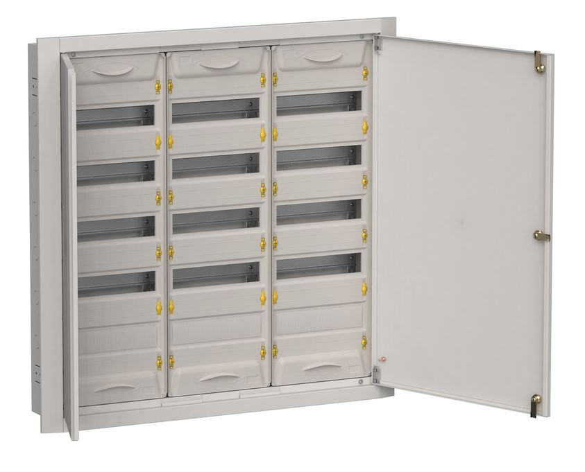Корпус металлический встраиваемый TITAN 5 ЩРв-180 (3х60) 880х885х130 IP31 одна дверь серый (TI5-50-V-3х060-31-7035) Корпус металлический