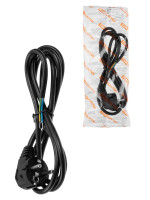 Шнур сетевой с вилкой ПВС-ВП 3х0,75мм² 1,5м с/з черный TDM (SQ1305-0085) Шнур сетевой с вилкой