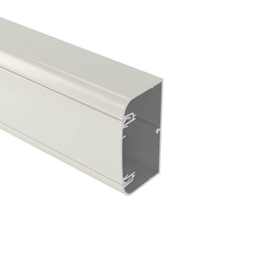 Алюминиевый кабель-канал 110х50 мм (с крышкой), белый (11199) Алюминиевый кабель-канал (с крышкой)