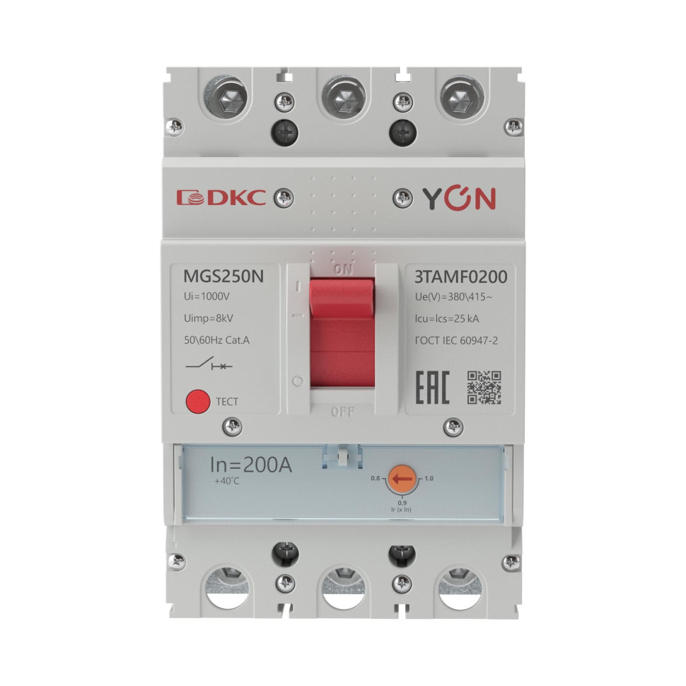 YON MGS250 3P 160-200A 36kA (MGS250N-3TAMF0200) Автоматический выключатель в литом корпусе