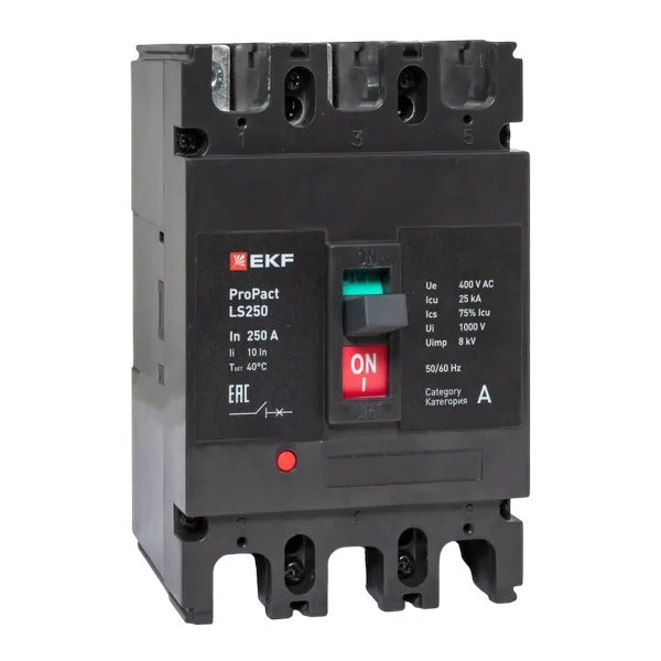 LS250 25кА 3P 250А ProPact (mccb-250-25-3-250-ls) Автоматический выключатель в литом корпусе
