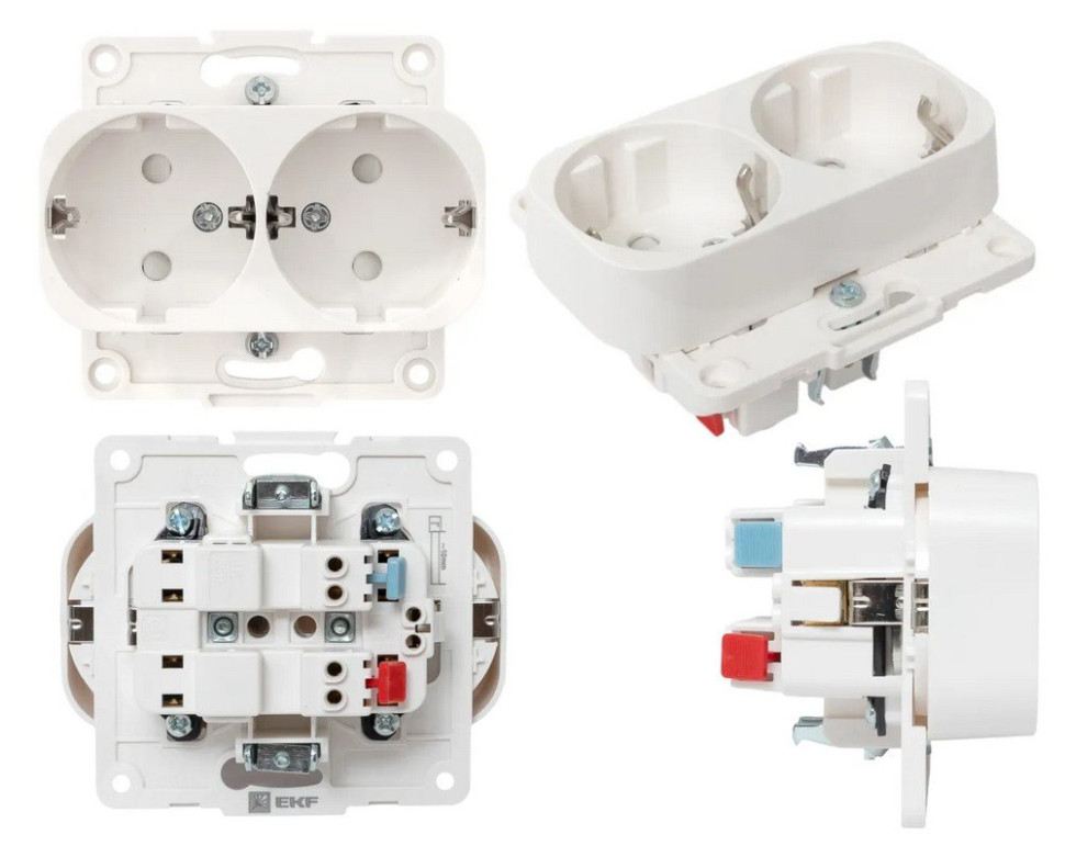 Стокгольм Механизм Розетки 2-местной (EYR16-128-10) Механизм Розетки 2-местной