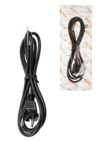 Шнур сетевой с вилкой ПВС-ВП 2х0,75мм² 1,5м б/з черный TDM (SQ1305-0081) Шнур сетевой с вилкой