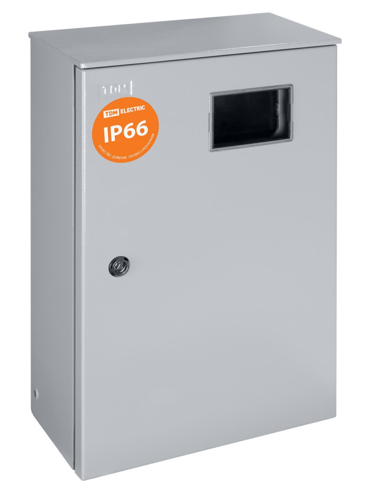 ЩУ-3ф/1-0-12 IP66 (ЩУРН-3/12 IP66) с опломбировкой счётчика (542х347х180) TDM (SQ0905-1002) Щит учётно-распределительный