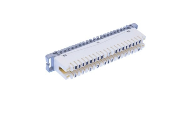 Плинт с размыкаемыми контактами на 10 пар нормальнозамкнутый, маркировка 0-9 (10-0502) Плинт соединительный на 10 пар