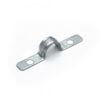 Скоба металлическая двухлапковая усиленная противопожарная СМДУ d14-15 мм отв. d 6,5 мм (100 шт) (PR13.02435) Скоба металлическая