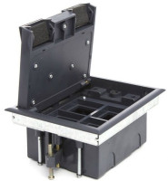 Люк в пол на 4 поста (45х45мм) с суппортом и коробкой, пластик LUK/4 (70040) Люк в пол