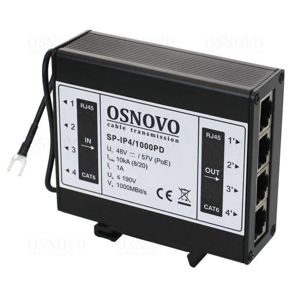 SP-IP4/1000PD Устройство грозозащиты цепей Ethernet