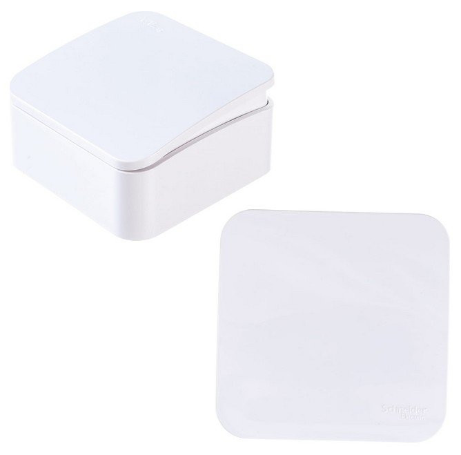 BLANCA выключатель 1-клавишный открытой установки, белый (BLNVA101011) Выключатель с изолированной пластиной