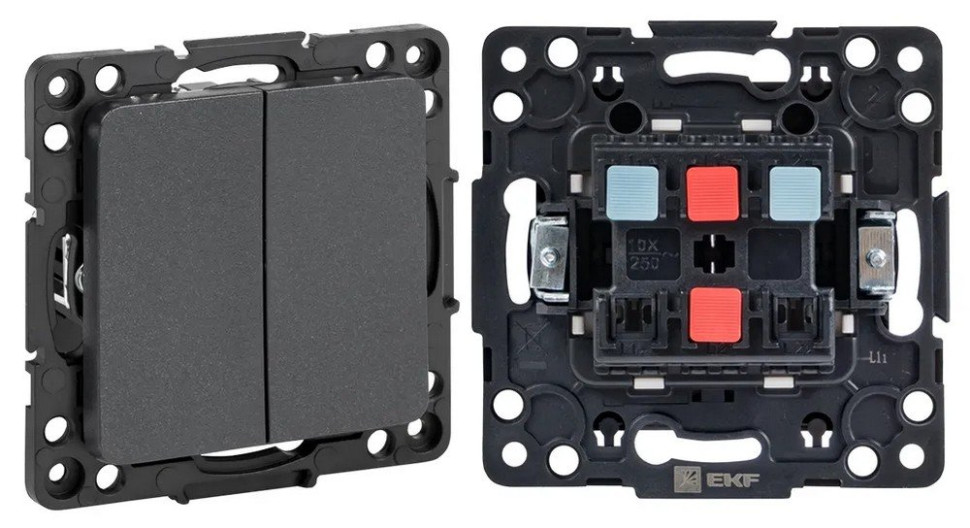 Стокгольм Механизм Выключателя 2-кл. 10А (EZV10-023-10) Механизм Выключателя 2-кл. 10А